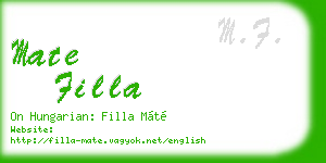mate filla business card